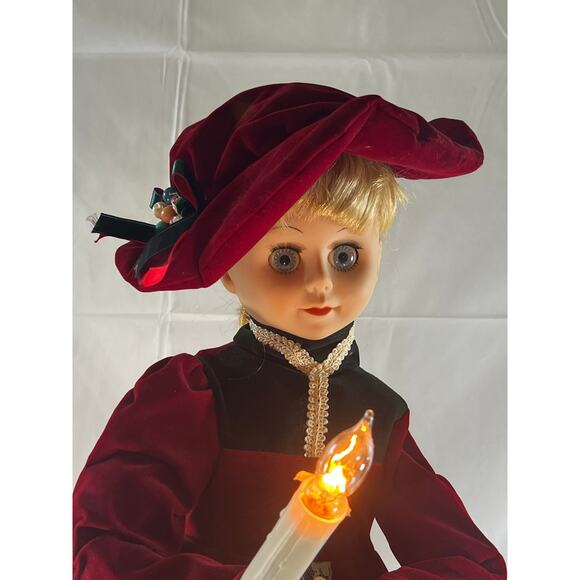 Victorian Animated Christmas Doll Musical Mam'Selle 90s Dynasty Holiday Classic - Picture 15 of 17
